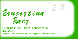 ernesztina racz business card